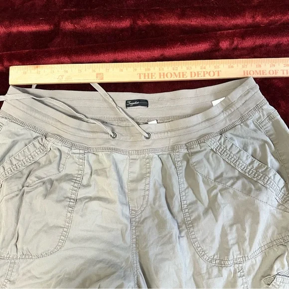 Supplies Tan Cargo Shorts with Elastic Waistband and Relaxed Fit 18W - Picture 6 of 8